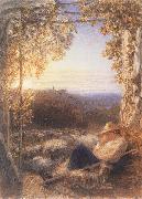 Samuel Palmer The Sleeping Shepherd Sweden oil painting artist